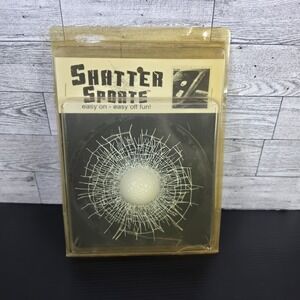 Vintage 3D Prank Tricky Broken Glass Sticker Decal, Funny‎ Rear Windshi Small